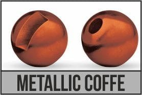Traper główki wolframowe Slotted Metallic Coffe 4,5mm (10szt.)