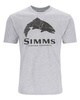 Simms Wood Trout Fill T-Shirt Grey Heather 